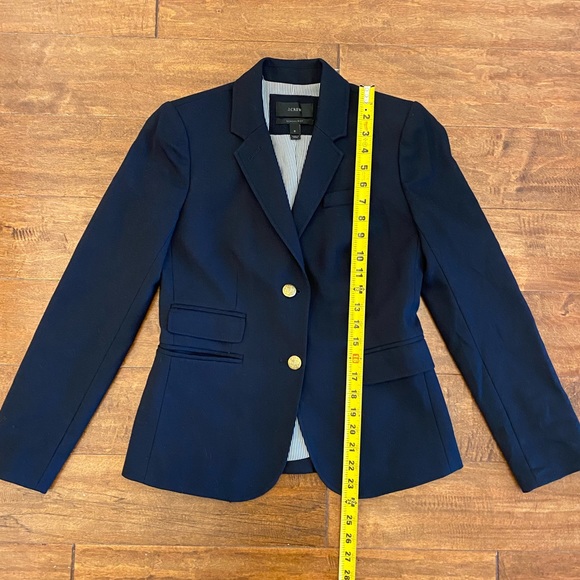 J. Crew Navy Blue Schoolboy Wool Blazer Jacket Sz 0 - Picture 13 of 15